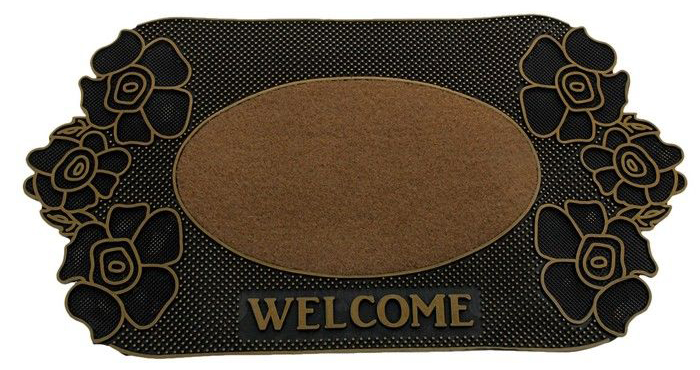 Коврик придверный резиновый "Welcome" 60 х 100 см.