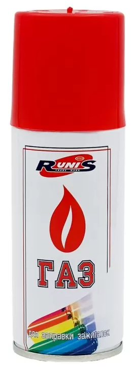 Газ для зажигалок Runis, металлический баллон, 270 мл.