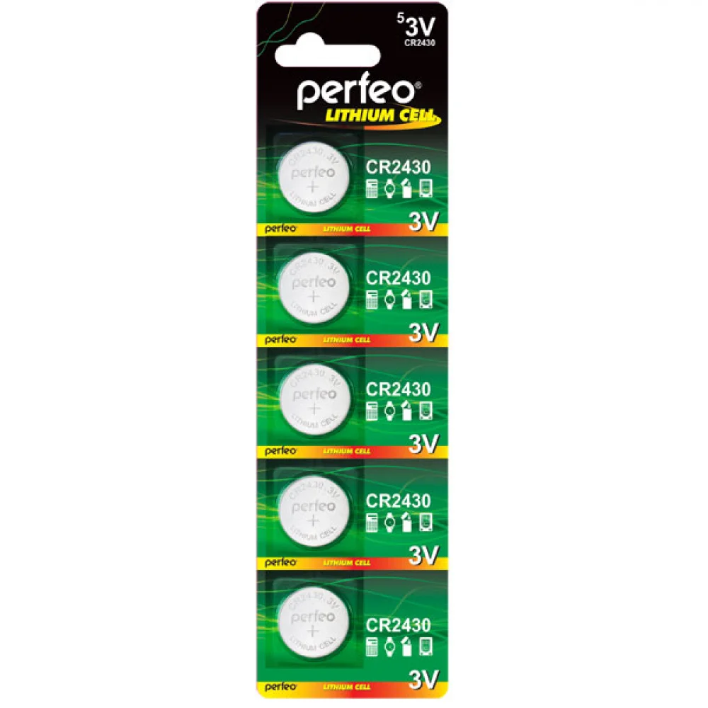 Батарейка Perfeo CR2430/5BL Lithium Cell