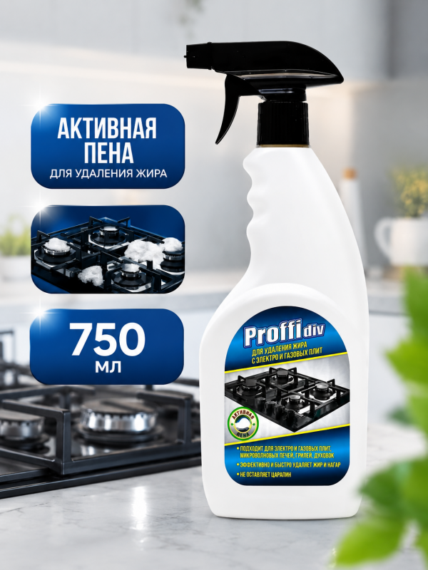 Активная пена для удаления жира Proffidiv, 750 мл