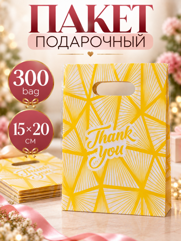 Пакет подарочный 300 bag 15 х 20 см